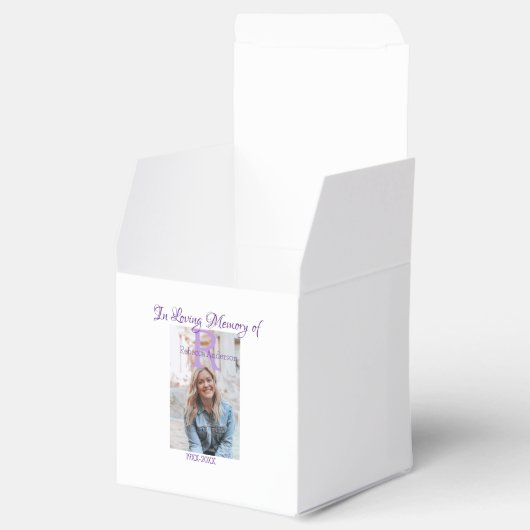 In de liefdevolle herinnering van herinnering houd bedankdoosjes (Geopend)