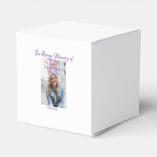 In de liefdevolle herinnering van herinnering houd bedankdoosjes (Achterkant)