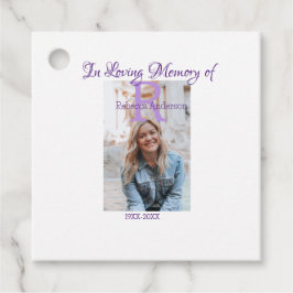 In de liefdevolle herinnering van herinnering houd bedankjes labels