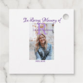 In de liefdevolle herinnering van herinnering houd bedankjes labels (Achterkant)