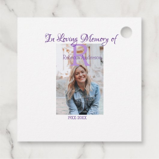 In de liefdevolle herinnering van herinnering houd bedankjes labels (Achterkant)