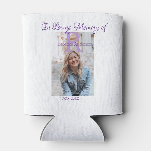 In de liefdevolle herinnering van herinnering houd blikjeskoeler (Achterkant)