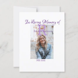 In de liefdevolle herinnering van herinnering houd briefkaart