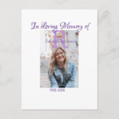 In de liefdevolle herinnering van herinnering houd briefkaart (Voorkant)