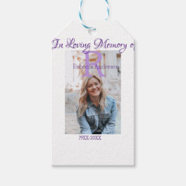 In de liefdevolle herinnering van herinnering houd cadeaulabel