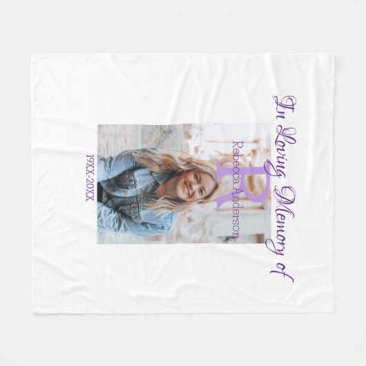 In de liefdevolle herinnering van herinnering houd fleece deken (Voorkant (Horizontaal))