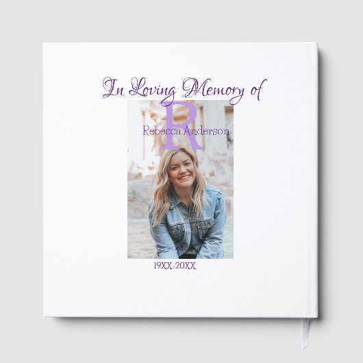 In de liefdevolle herinnering van herinnering houd gastenboek (Achterkant)