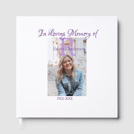 In de liefdevolle herinnering van herinnering houd gastenboek (Voorkant)