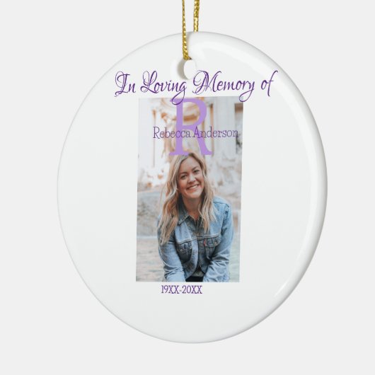 In de liefdevolle herinnering van herinnering houd keramisch ornament (Links)