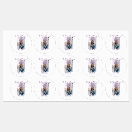 In de liefdevolle herinnering van herinnering houd labels (Vel)