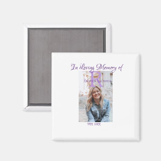 In de liefdevolle herinnering van herinnering houd magneet (Voorkant / Achterkant)