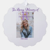 In de liefdevolle herinnering van herinnering houd ornament kaart (Achterkant)