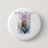In de liefdevolle herinnering van herinnering houd ronde button 5,7 cm (Voorkant)