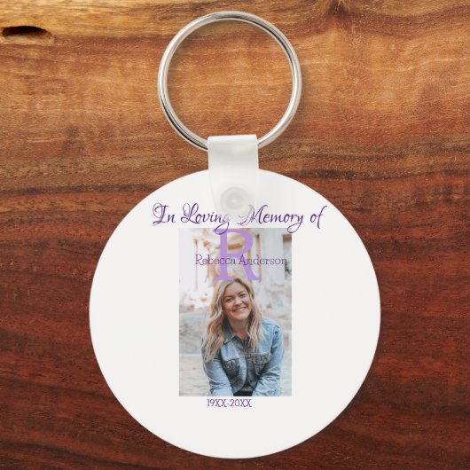 In de liefdevolle herinnering van herinnering houd sleutelhanger (Voorkant)