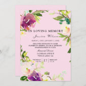 In de liefhebbende de dienst van de geheugenbegraf programmakaart (Voorkant / Achterkant)