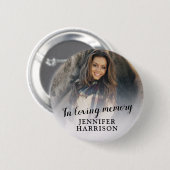 In de liefhebbende knoop van de geheugenfoto ronde button 5,7 cm (Voorkant /achterkant)
