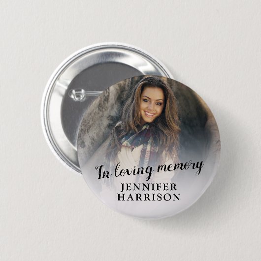 In de liefhebbende knoop van de geheugenfoto ronde button 5,7 cm (Voorkant /achterkant)