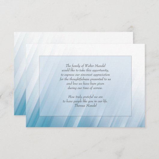 In de Light Bereavement Kaart 3,5-inch x5" (Voorkant / Achterkant)