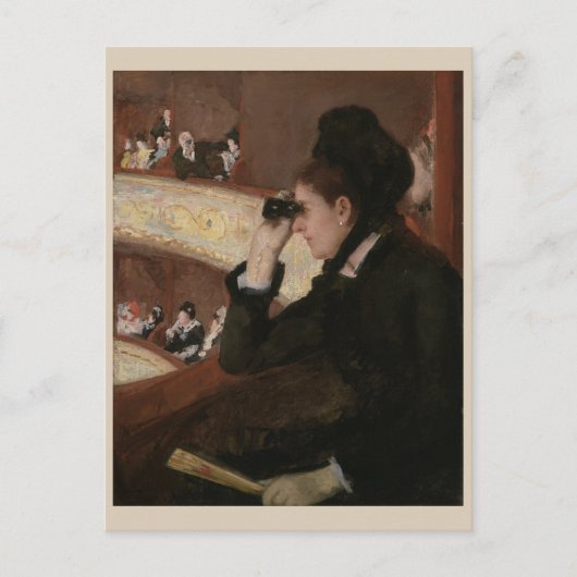 In de Loge Mary Cassatt Briefkaart (Voorkant)