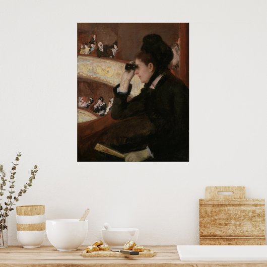 In de Loge van Mary Cassatt Poster (Keuken)