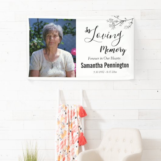 In de Loving Memory Herembrance Ceramony Spandoek (Insitu)