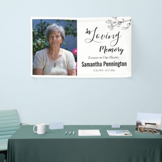 In de Loving Memory Herembrance Ceramony Spandoek (Beurs)