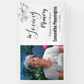 In de Loving Memory Herembrance Ceramony Spandoek (Verticaal)