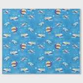 In de lucht cadeaupapier (Vlak)