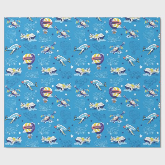 In de lucht cadeaupapier (Vlak)