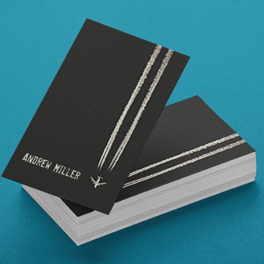 In de lucht/op grote hoogte Vliegtuigpiloot Visitekaartje