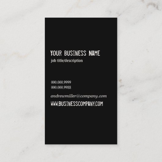 In de lucht/op grote hoogte Vliegtuigpiloot Visitekaartje (Achterkant)