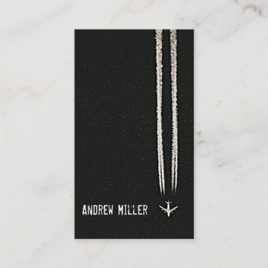 In de lucht/op grote hoogte Vliegtuigpiloot Visitekaartje (Voorkant)