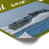 In de lucht op het land en per zee poster (Hoek)