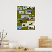 In de lucht op het land en per zee poster (Keuken)