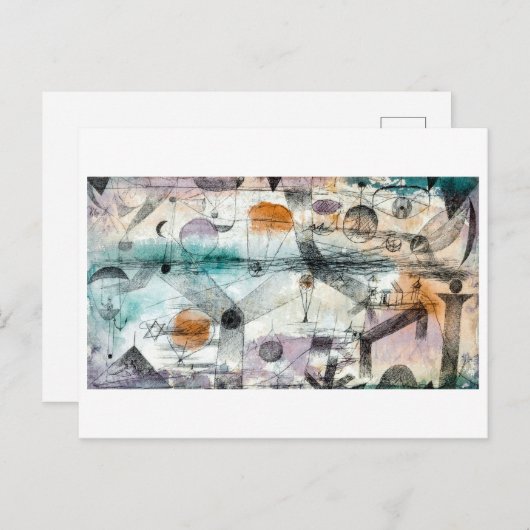 In de lucht | Paul Klee | Briefkaart (Voorkant / Achterkant)