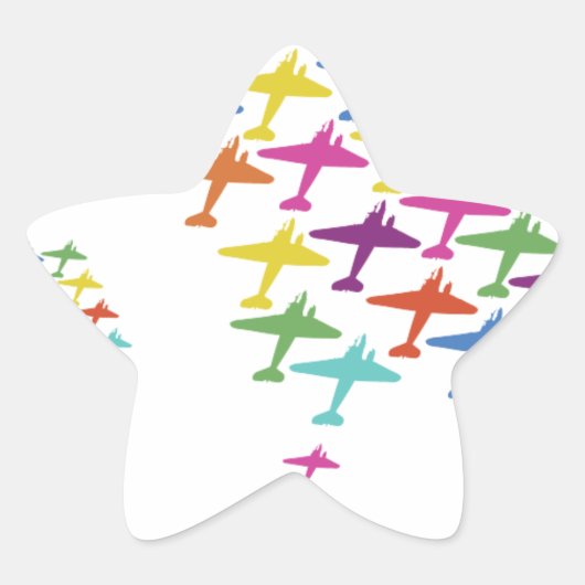 In de luchtballonluchtvaart bij formatie ster sticker (Voorkant)