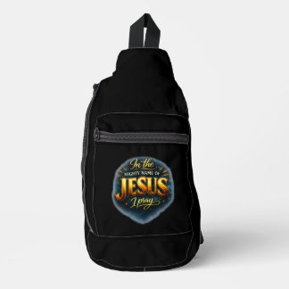 In de machtige naam van JESUS bid ik - Christelijk Sling Bag
