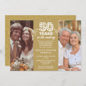 In de Making 50e bruiloft Jubileum 2 foto Kaart (Voorkant / Achterkant)