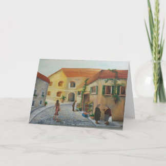 "In de markt" leeg wenskaart Kaart