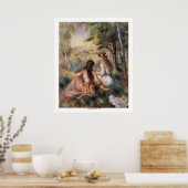 In de Meadow door Pierre-Auguste Renoir Poster (Keuken)