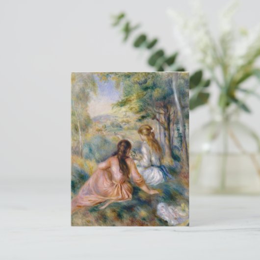 In de Meadow, Pierre-Auguste Renoir Briefkaart (Staand voorkant)