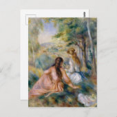 In de Meadow, Pierre-Auguste Renoir Briefkaart (Voorkant / Achterkant)