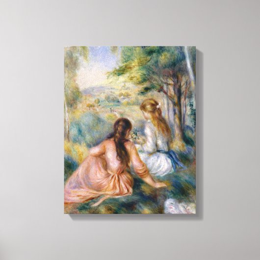 In de Meadow, Pierre-Auguste Renoir Canvas Afdruk (Voorkant)