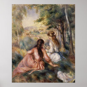 In de Meadow ~ Pierre-Auguste Renoir Poster