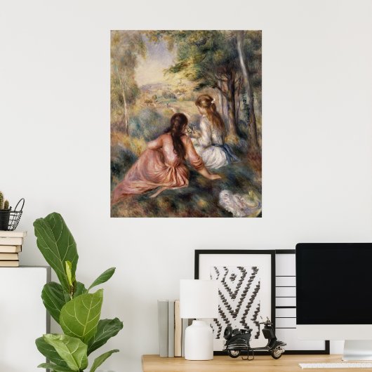 In de Meadow ~ Pierre-Auguste Renoir Poster (Thuiskantoor)