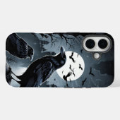 In de middernacht Moon Raven Iphone 16 hoesje (Achterkant (horizontaal))