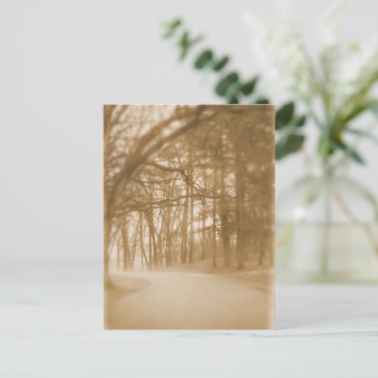 In de mist - Briefkaart (Staand voorkant)