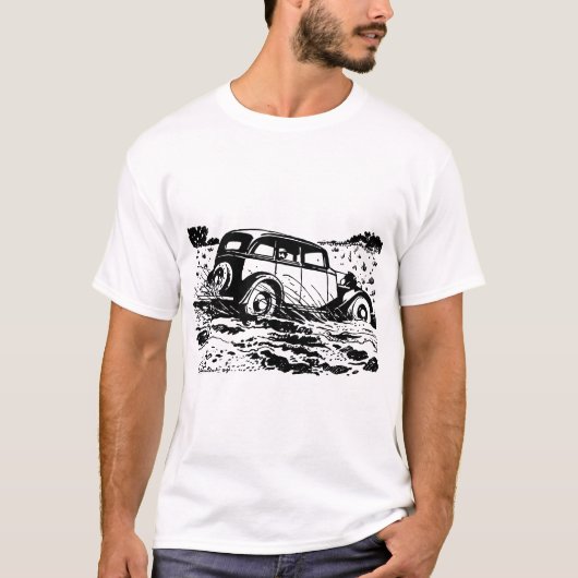 In de modder geplakt t-shirt (Voorkant)