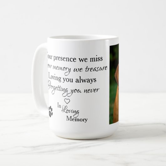 In de Mok Memory Pet Memorial Photo Coffee (Voorkant links)