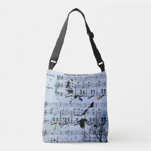 In de muziek kraait crossbody tas